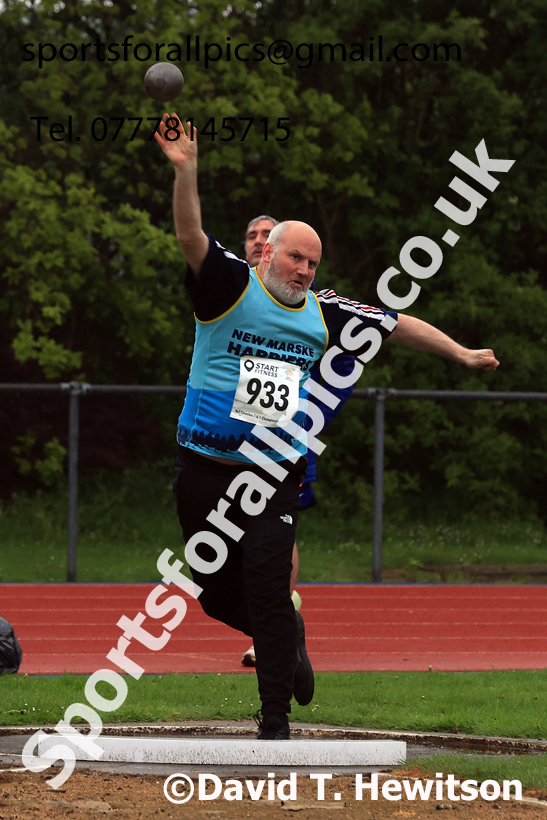 Shot Putt, 2026 North Eastern Track and Field Champs, Shildon, County Durham. Photo: David T. Hewitson/Sports for All Pics
